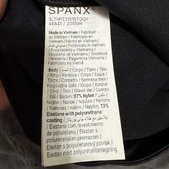 SPANX Faux Leather Fleece-Lined Legging-Tummy Control black size 1X - Picture 8 of 9